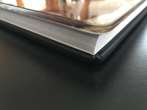 Thick pages of a crystal glance album